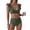 Army Green, variant on Women High Waist Ruffled 2 PC Bikini Swimsuit Fashion Beach Bathing Suit, Purple L