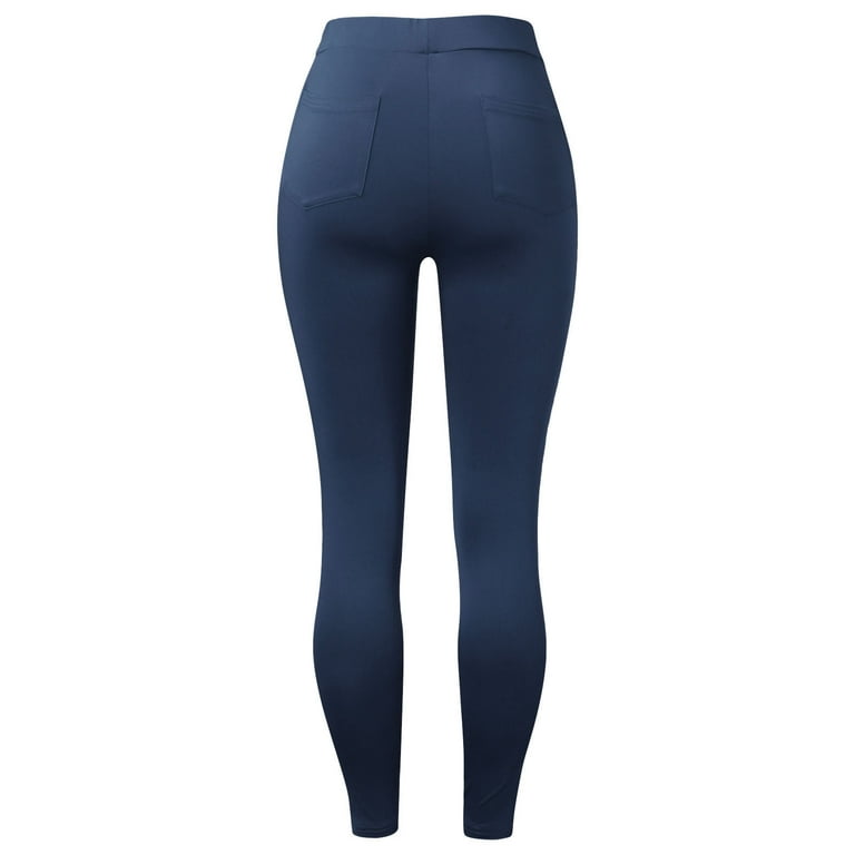 CAICJ98 Winter Leggings For Women Women's Lined Leggings Water Resistant  Winter Running Tights Gear Cold Weather Thermal Hiking Pants Zip Pockets  Dark Blue,XL 