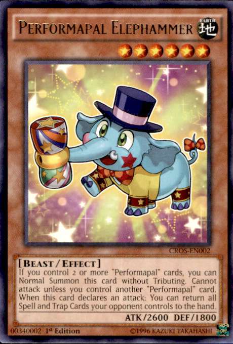 YuGiOh Crossed Souls Rare Performapal Elephammer CROS-EN002