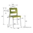 thumbnail image 2 of Offiho Silla Sand de Comedor Durable Para Exterior e Interior con Protección UV,, 2 of 4