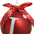 thumbnail image 2 of HOLIDAY TIME L RED LETTER GLASS ORNAMENT, 2 of 5