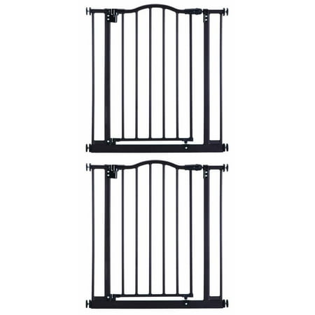 North States 4916 Portico Arch Metal Baby Safety Child Pet Gate, Bronze (2pack)