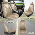thumbnail image 6 of HQBQBUG Seat Covers Custom Fit for Dodge Durango 2007-2024 2 Seats Waterproof Leather Car Seat Covers Protectors with Lumbar Support Beige,Front Set(2 Seats), 6 of 8