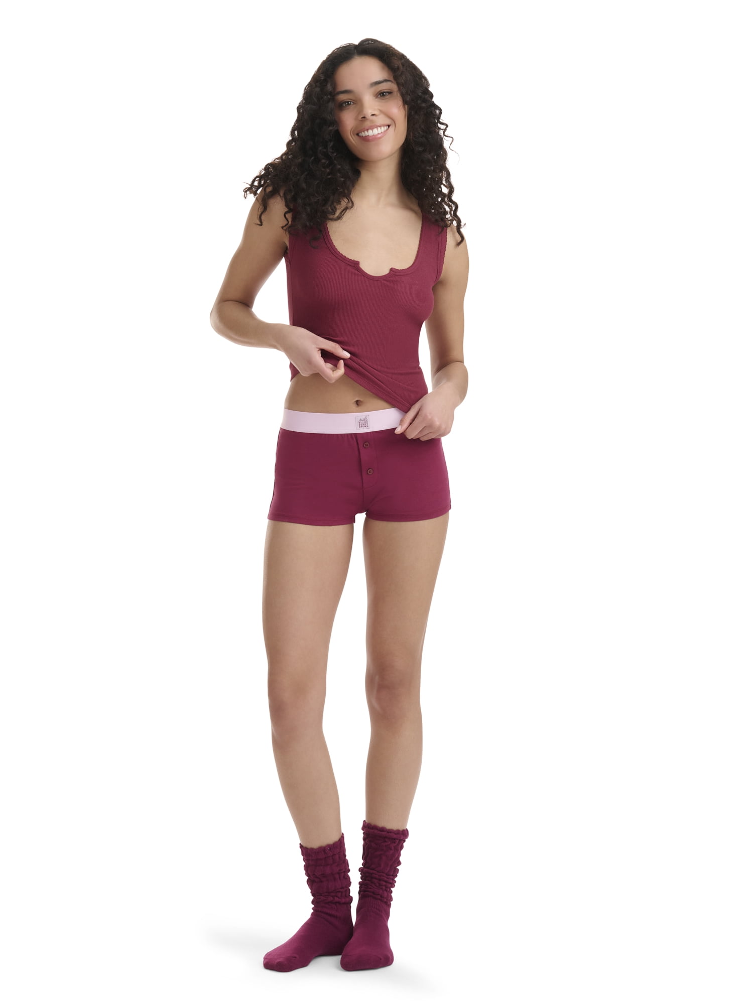 Mills by Millie Bobby Brown Women's Sleep Cheeky Boxer Shorts, Sizes XS-XXXL