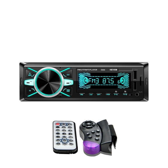 Car Radio 1DIN Bluetooth FM Audio Player Stereo Music Call Handsfree Car MP3 Player With Steering Wheel Remote Control AUX 2 USB ,High Volume Speakers