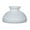 Cased White Ribbed Plain Top, variant on B&P Lamp® Cased White Glass Student Lamp Shade with Melon Design, Flat Top and 9 7/8" Fitter