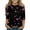 Black, variant on Drmagiyhm 3/4 Shirts for Girls Size 10-12 Cute Floral Print Shirt Stretchy Casual Crewneck Tshirts Fall Winter Tops 12-14 Years Black
