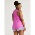 thumbnail image 3 of Joyspun Women's Tank Top and Shorts Pajama Set, 2-Piece, Sizes S to 3X, 3 of 4