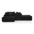 thumbnail image 6 of Two-Seater Lazy Sofa Lounge Chair,Compressed Sofa No Assembly Required, Made of Velvet Fabric, Fluffy Modern Lounge Chair, Used for Indoor Living Rooms and Bedrooms (Black), 6 of 11