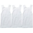 thumbnail image 3 of ToBeInStyle Men's Pack of 3 Sleeveless Scoop Neck Tank Tops - White - 2XL, 3 of 7