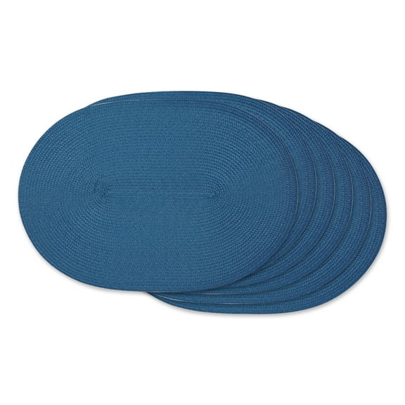Nautical Blue Oval Pp Woven Placemat (Set of 6)