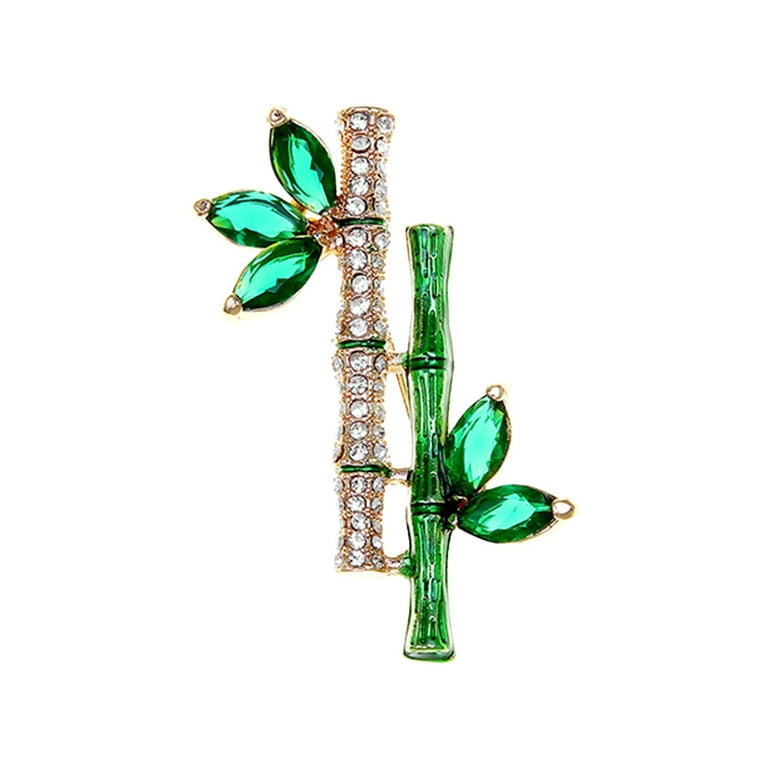 gyujnb Brooches for Women Vintage Green Leaf Brooch Leaf Brooch Men and Women Collar Pins Rhinestones Clothing Accessories Brooches in Jewelry, Women's, Size