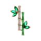 thumbnail image 1 of Broche vintage de hoja verde, broche de hoja para hombre y mujer, broches con pedrería, accesorios de ropa, 1 of 8