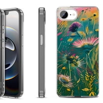 Shockproof Protective Phone Case for iPhone 16e, by OneToughShield - Flower Wind