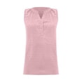 thumbnail image 3 of SNKSDGM Female Ribbed Tank Tops for Women Built in Bra Black Tank Top Woman Cropped Chiffon Tops for Women Sleeveless Dot Tops Button down V Neck Loose Blouse Solid Color Shirts Xxl, 3 of 3