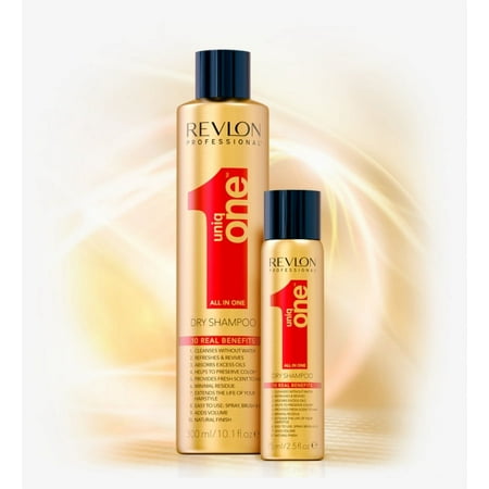 Revlon Professional Uniq One Dry Shampoo Duo Pack 10.1 oz + Travel Size 2.5 oz