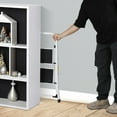 thumbnail image 4 of 2 Steps Ladder Safety Non Slip Mat Tread Foldable Kitchen Steel Step Stool White, 4 of 12
