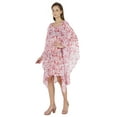 thumbnail image 3 of Moomaya WoMen's Short Hoodie Kaftan Loose Tunic Kimono Sleeve Mini Beach Cover Up Dress, 3 of 7