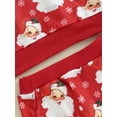 thumbnail image 5 of Toddler Baby Girl Boy Christmas Outfit Santa Sweatshirt Long Sleeve Shirts Top and Pants Set Fall Winter Xmas Holiday Clothes, 5 of 8