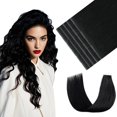 thumbnail image 1 of Youngsmile Ruban Injectif pour Extensions de Cheveux Humains, 1 Noir de Jais 14 Pouces Ruban Invisible pour Extensions de Cheveux Injectés, 20 Pcs 30g, Remy Straight Humain Vierge, 1 of 7