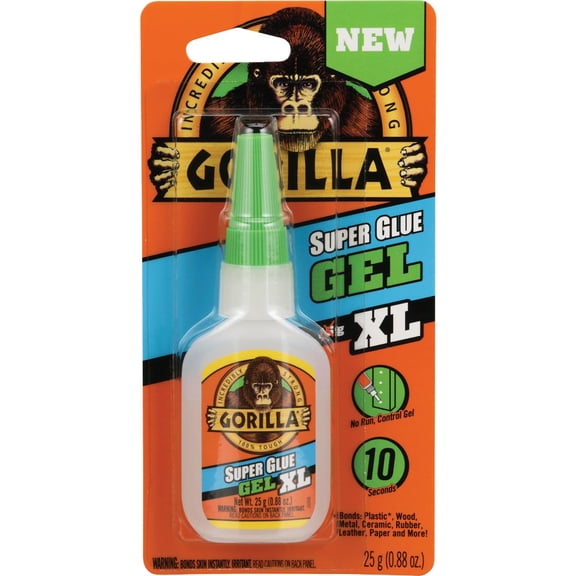 2-pack Gorilla Super Glue Gel XL - Clear Gel Adhesive - 2 Pack, 25 Gram — Residential Use, Standard Application