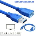 thumbnail image 5 of USB 3.0 Extension Cable 5FT, USB A Male to Female Cord Extender Durable Braided High Data Transfer Compatible with Printer, USB Keyboard, Flash/Hard Drive, Blue, 5 of 5