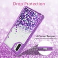 thumbnail image 7 of For Samsung Galaxy S20 Plus Case,Clear Liquid Glitter Waterfall Bling Protective Case for Galaxy S20 Plus - Purple, 7 of 7