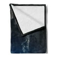 thumbnail image 2 of Astrology Soft Flannel Fleece Blanket, Sketchy Zodiacal Sign Dots in Ombre Night Dark Sky in Forest Art Print, Cozy Plush for Indoor and Outdoor Use, 50" x 60", Dark Blue and White, by Ambesonne, 2 of 5