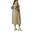 thumbnail image 5 of TheFound Women's Waterproof Double-Breasted Trench Coat Classic Lapel Overcoat Slim Outerwear Coat with Belt, 5 of 7