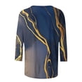 thumbnail image 4 of Women's Graphic Tee Shirt 3/4 Length Sleeve Plus Size Printed Summer Fall Tops Casual Crew Neck Tshirts (M, Gray), 4 of 6