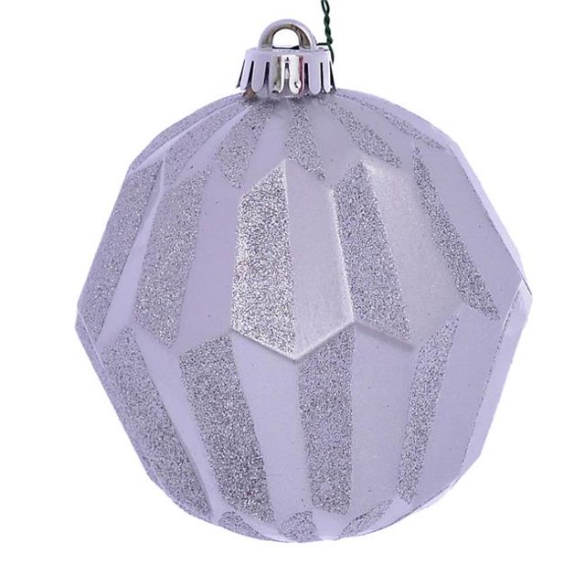 Vickerman MC190807D Boule Facettée Pailletée Argentée 5 Po. - 3 par Sac