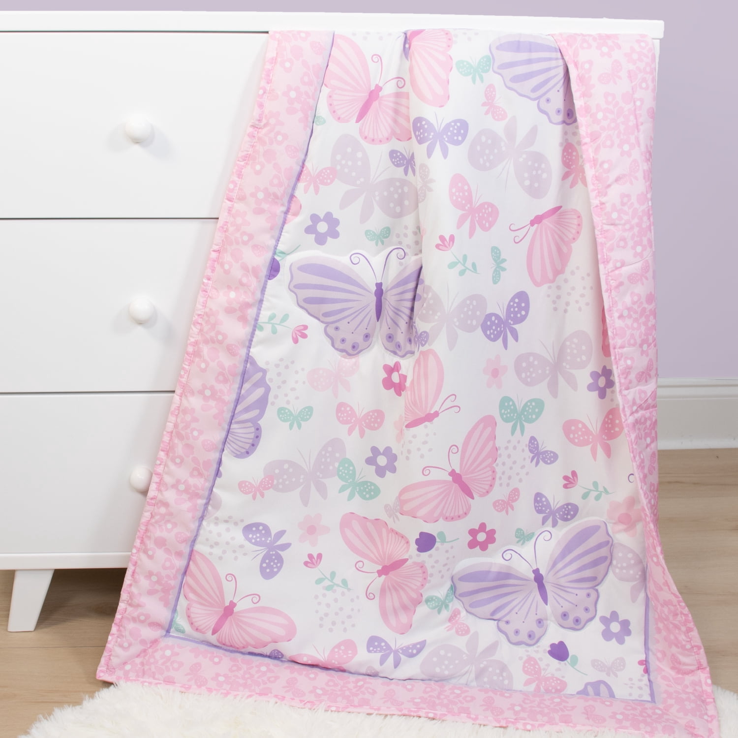 The Peanutshell Crib Bedding, Boho Celestial Baby Crib Bedding Set & Stuffie Plush Toy, 4-Piece Set