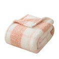 thumbnail image 4 of Mainstays Teddy Fleece Throw Blanket Dusty Rose Plaid, 4 of 7