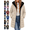 Beige, variant on Women's Mid Length Puffer Jacket Long Sleeve Full Zip Coat with Pockets Warm Winter Outerwear for Cold Weather