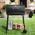 thumbnail image 6 of Charcoal Grills Outdoor BBQ Grill, Barrel Charcoal Grill with Side Table, with Nearly 500 Sq.In. Cooking Grid Area, Outdoor Backyard Camping Picnics, Patio and Parties, Black by DNKMOR, 6 of 8