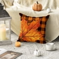 thumbnail image 2 of Sm:)e Set of 4 Fall Pillow Covers 18x18 Inch - Autumn Decorative Throw Pillowcases with Maple Leaf and Pumpkin, 2 of 8