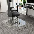 thumbnail image 4 of GLSLAND Office Chair Mat for Carpet - 36" x 46" Tempered Glass Floor Mat - for Office Chair on Carpet - 1/5" Thick Clear Computer Floor Mat with 4 Anti-Slip Pads, 4 of 4
