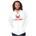 thumbnail image 5 of A Little Crabby Cranky Beach Lover Zip Up Hoodie Men's Women's Brisco Brands X, 5 of 6