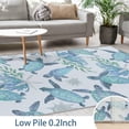 thumbnail image 3 of Alfombra Tritard Sea Turtles Nautical Antideslizante, 152 x 213 cm, color verde azulado, 3 of 7