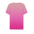 thumbnail image 3 of Tittly T Shirts for Women Spring Tops for Women Women's 2025 Summer Vacation Fashion V Neck Short Sleeved Shirt Casual Loose Comfortable Tunic Tshirts Shirts Basic Tees Hot Pink XXL, 3 of 3