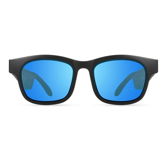 Gafas de sol Bluetooth Gafas de música inalámbricas Lente Auriculares abiertos portátiles con reducción de ruido al aire libre, Azul Vogacara  EL001497-02