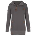 thumbnail image 1 of ICHUANYI Liquidación Suéter sólido informal para mujer Cremallera gruesa Manga larga Sin capucha Outwear Abrigo Top ICHUANYI WER202308230791, 1 of 4