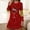Red, variant on FDGIU Women's Christmas Sleep Dress, Long Sleeve Comfy Soft Nightie, Round Neck Tshirt Dress Casual House Dress