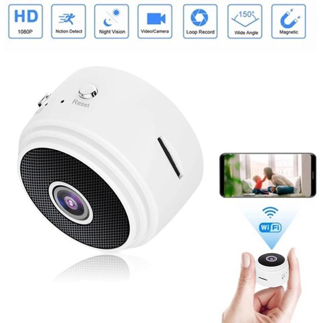A9 Mini Cámara 1080P HD WiFi Cámara de vigilancia IP Videocámara DV (Blanco) 2pcs