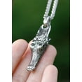 thumbnail image 5 of PAMTIER Men's Stainless Steel Creative Domineering Crocodile Biker Pendant Necklace Gothic Vintage Punk Alligator Head Personality Silver 23.6" Chain, 5 of 6