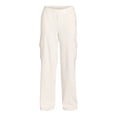 thumbnail image 5 of No Boundaries Brushed Knit Waffle Cargo Sleep Pants, 31” Inseam, Women’s and Women's Plus, 5 of 5