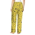 thumbnail image 3 of Naloa Blue Spots Print Women’s Ultra-Soft Comfy Pajama Lounge Pants with Pockets & Drawstring, 3 of 8