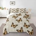 thumbnail image 2 of Manfei Orange Butterfly Print Bedding Comforter Set, Romantic Dandelion Flower Twin Comforter Sets, Vintage French Style Bedding Set, Breathable Home Decor, 2pcs, 2 of 8
