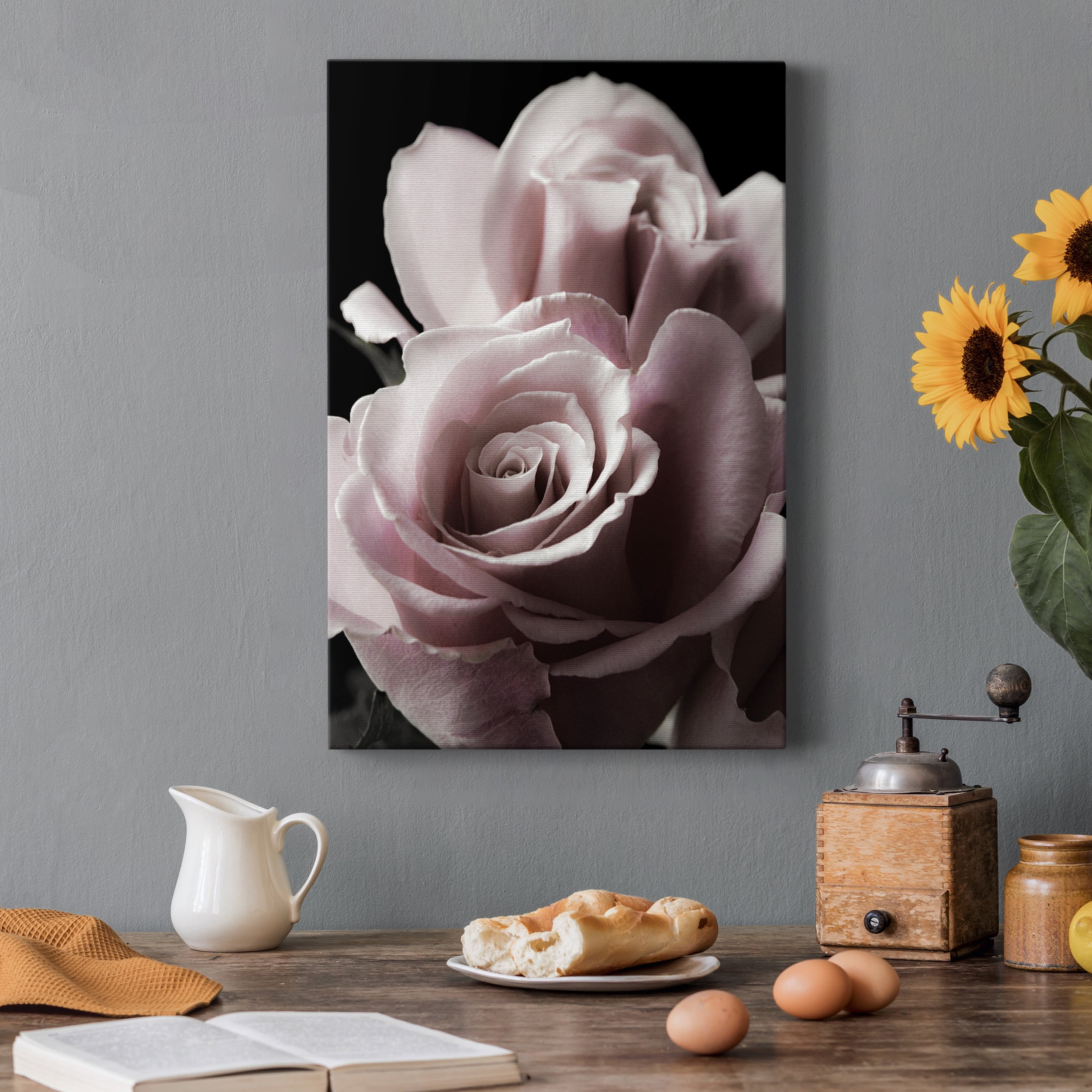 Rose Noir II Premium Gallery Wrapped Canvas - Ready to Hang - 18 x 27