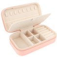 thumbnail image 1 of Joyero DesignSter Travel de piel sintética, color rosa empolvado, 1 of 6